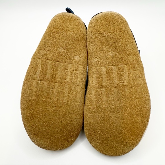 Robeez Leather Willie Navy Baby Boy Anti-Slip Soft Sole Whale Hello shoes New - Picture 4 of 8